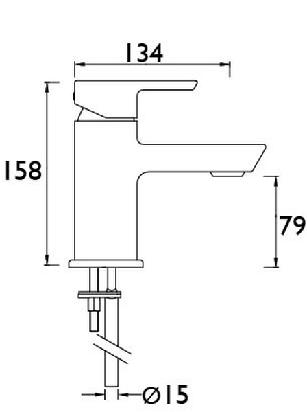 Bristan Cobalt 1 Hole Bath Filler Chrome (COB 1HBF C)