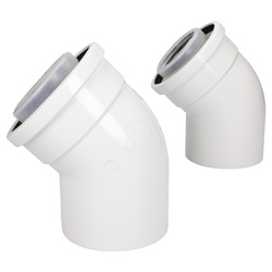 Glow Worm Plume 45 Degree Bends x2 (White) A2044500 