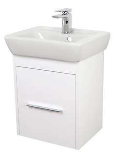Abacus Simple Cloakroom 45cm Basin Vanity Unit White