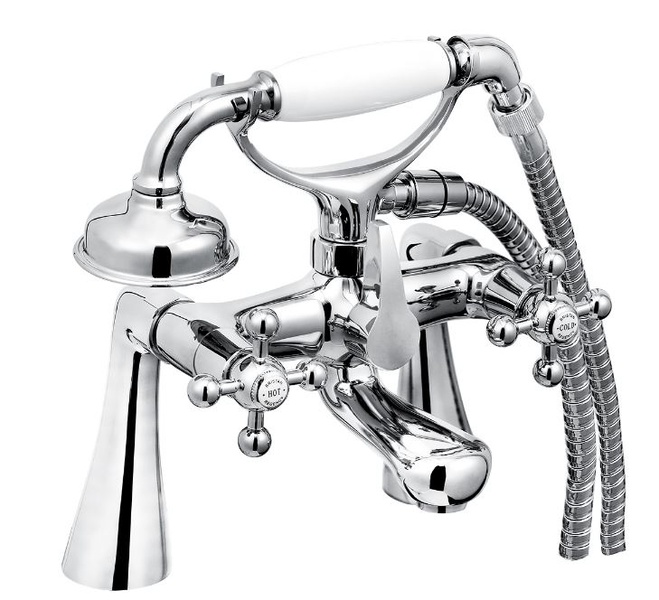 Bristan Regency bath shower mixer (tall pillars) Chrome (R TBSM C)