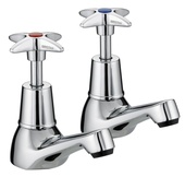 Bristan X-Head Basin Taps Pair (VAX 1/2 C)