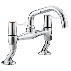 Bristan Lever Pillar Bridge Sink Mixer with 3" Levers VAL2 PSNK C CD