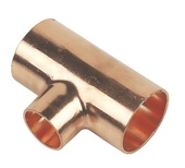 22mm x 22mm x 15mm End-Feed Copper Tee