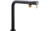Abode Agilis Single Lever Mixer Tap Black & Brass AT2187