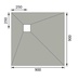Abacus Elements Level Tray Kit - 9X9 Corner Square Drain EMKS-CO-0909 