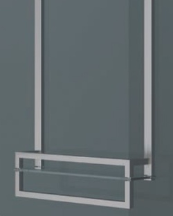 Vessini X-Series Towel Hanging Bar With Glass Shelf (VEGX-90-0310)