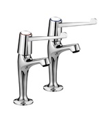 Bristan Lever High Neck Pillar Taps with 6" Levers VAL2 HNK C 6 CD