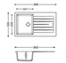 Prima+ Compact Granite Sink 1 Bowl Drainer Black CPR340