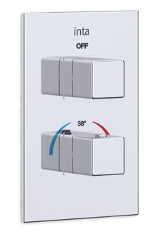 Inta Mio Concealed Dual Outlet Thermostatic Shower with Overhead Soaker and Rinse Station IX600015CP