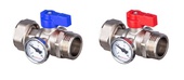 Polypipe Swivel Temperature Gauge Ball Valves UFH164