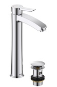 Bristan Apelo Eco Start Tall Basin Mixer with Clicker Waste Chrome APE ES TLBAS C