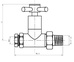 Abacus Essentials Quattro Radiator Valve Straight 15MM ATRV-25-0510