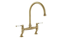Abode Oxbury Bridge Mixer Tap Antique Brass AT2225