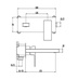 Abacus Plan Wall Mounted Basin Mixer Chrome TBTS-26-1602