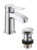 Bristan Apelo Eco start Small Basin Mixer with Clicker Waste Chrome APE ES SMBAS C