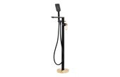 Abode Levarto Floor Standing Bath Shower Mixer Matt Black & Brass AB2805