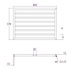 Abacus Metro Towel Warmer 655x450mm Matte White ELME065545WH