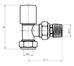 Abacus Essentials Standard Radiator Valve 15MM Lockshield ATRV-05-0520