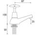 Bristan X-Head Bath Taps Pair (VAX 3/4 C)