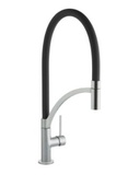 Prima+ Swan Neck Single Lever Mixer Tap with Pull Out Hose Black BPR710