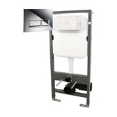 Abacus Essentials Wall Mounted 1.14m WC Frame with Dual Flush Cistern & Trend Press Panel ATFR-KT05-0511