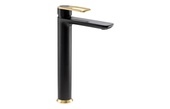 Abode Levarto Tall Basin Mixer Matt Black & Brass AB2785