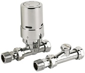 Danfoss Ras-D Chrome TRV and Lockshield Pack Straight 013G6018