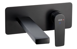 Abode Aquip Wall Mounted Basin/Bath Mixer Matt Black AB2832