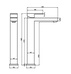 Abacus Plan Tall Mono Basin Mixer Chrome TBTS-26-1402