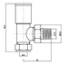 Abacus Essentials Arc Radiator Valve Angled 15MM ATRV-20-0505