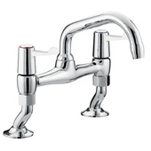 Bristan Lever Pillar Bridge Sink Mixer with 3" Levers VAL2 PSNK C CD
