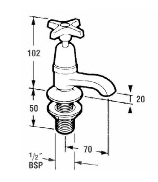 Details about   Performa 2159 Cross Top Bath Tap ¾ inch Hot & Cold PAIR 