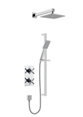 Bristan Cruzar Concealed Shower with Fixed Head and Flexible Riser Kit Chrome CRU C SHWR PK 