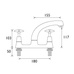 Bristan  X-Head Deck Sink Mixer VAX DSM C