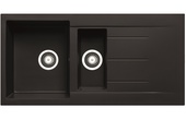 Prima+ Granite 1.5B & Drainer Inset Sink Black CPR322