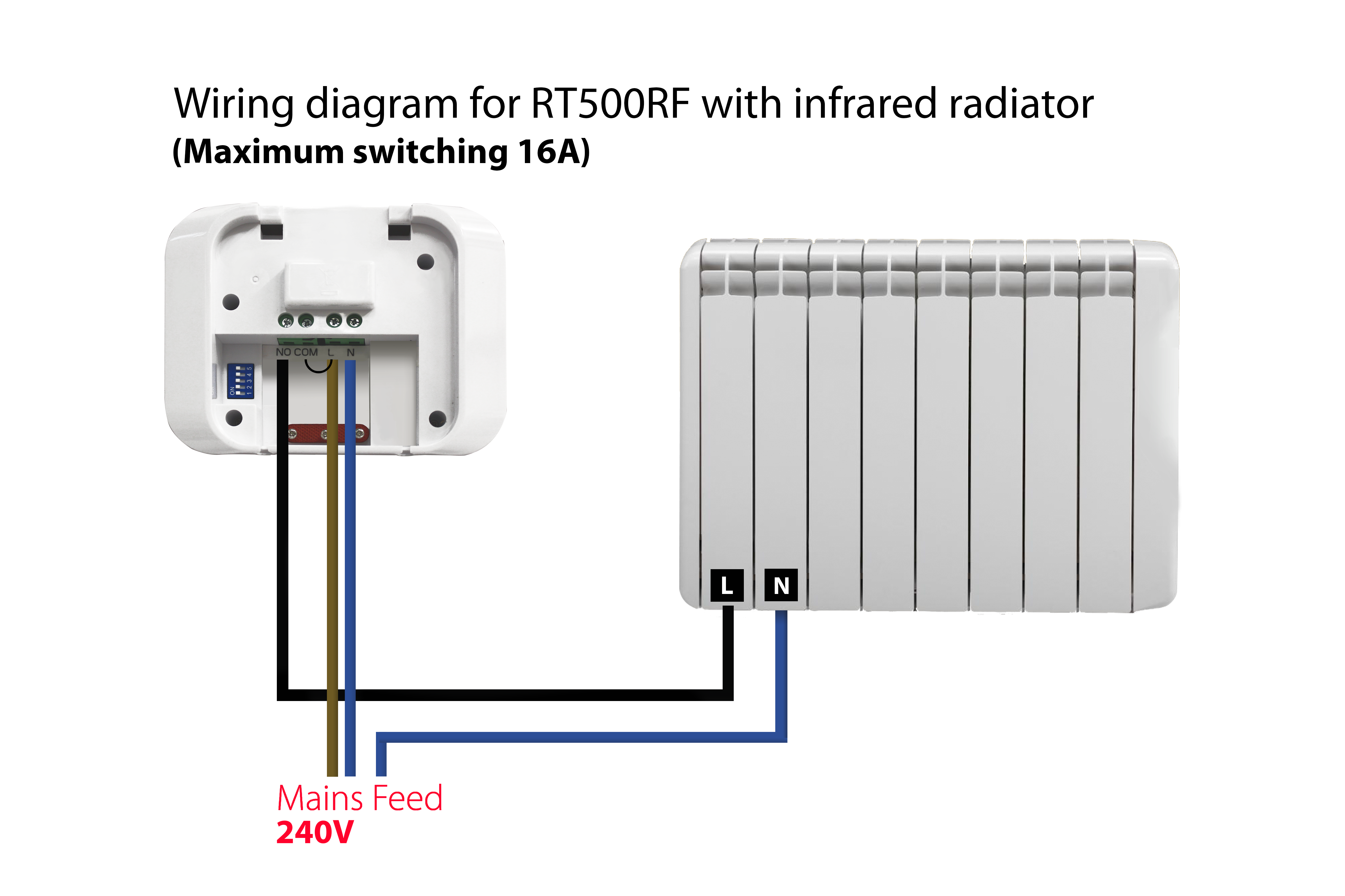 Salus RT500RF Digital Wireless Programmable Room Thermostat. termostato sal...